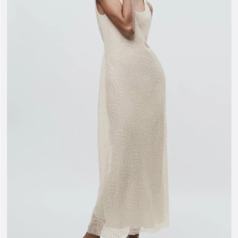Zara Sparkling Cream Maxi Dress - Picture 9 of 9
